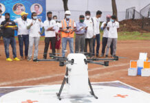 Jyotiraditya Scindia, Union Minister for Civil Aviation launches India’s first Drone Medicine Delivery project ‘Medicines From The Sky’ at Vikarabad, which is known as Telangana Ooty India’s first Drone Medicine Delivery project Medicines From The Sky
