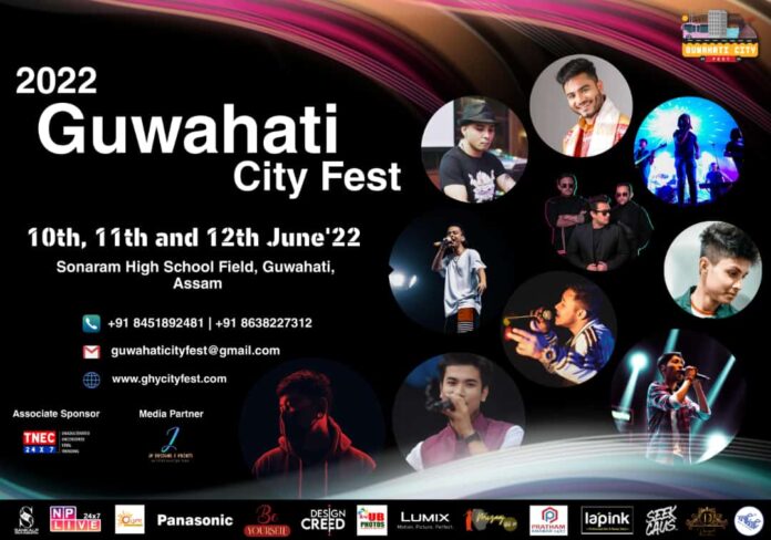 Guwahati City Fest is proud to announce its events that is to be held on 10th11th 12th June 2022 at Sonaram Field Bharalumukh