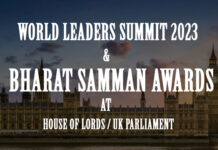 World Leaders Summit 2023 held in House of Lords at London followed by the Bharat Samman Award