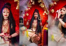 Queen Pamela Pal Das Graces Durga Puja Celebrations with Elegance and Devotion Queen Pamela Pal Das Graces Durga Puja Celebrations with Elegance and Devotion